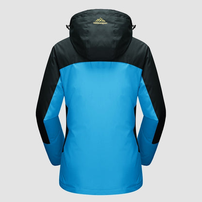 3-in-1 waterproof winter coat, fleece-lined, two-piece suit, ski and hiking jacket with hood
