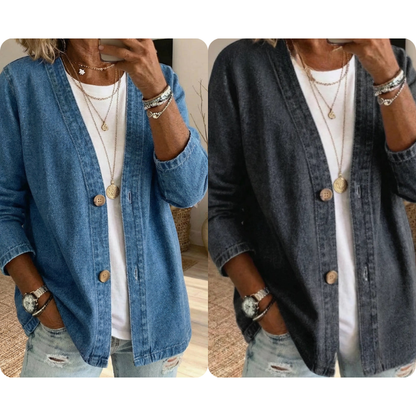 🎁New Arrival 50% OFF💥Women's Classic Button Front Denim Jacket🧥