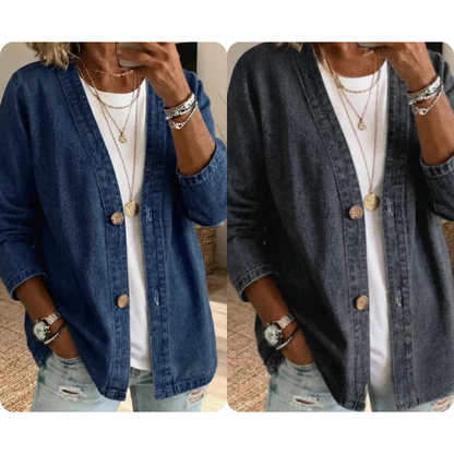 🎁New Arrival 50% OFF💥Women's Classic Button Front Denim Jacket🧥
