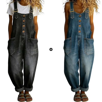 ⏰🔥LIMITED TIME 50% OFF! 👖 Women’s Casual Baggy Denim Overalls with Pockets – Comfortable, Trendy & Perfect for Everyday Outfits ✨💃