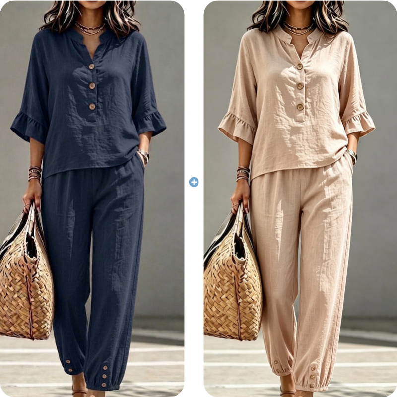 Women's Casual Top & Pants Two-Piece Set