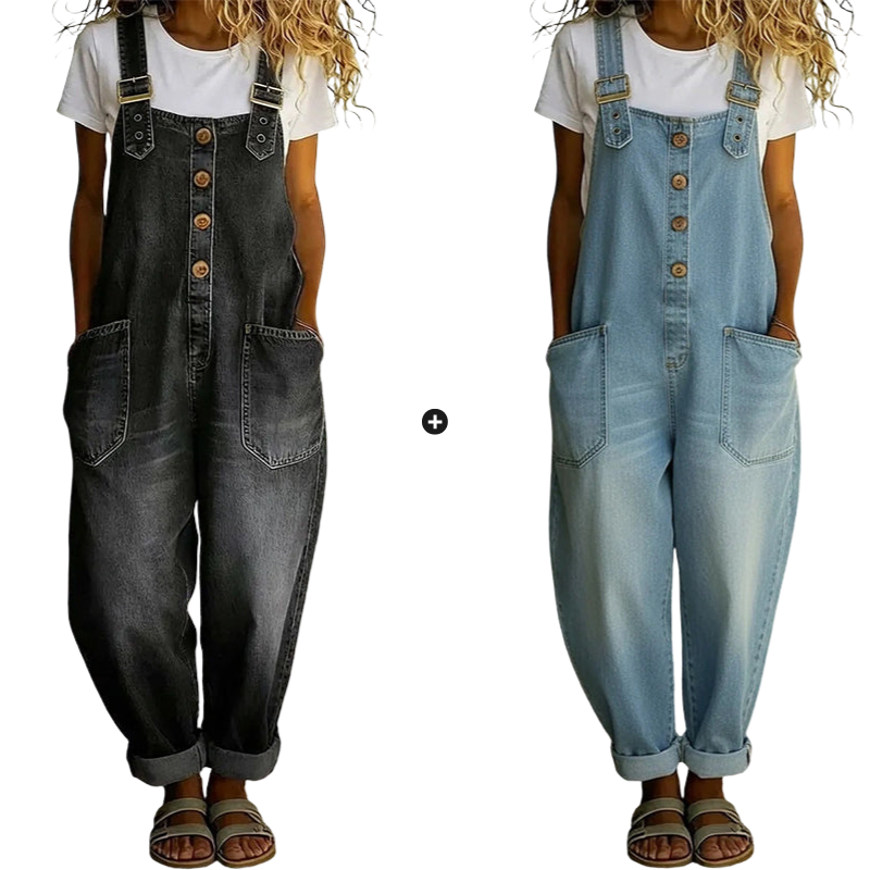 ⏰🔥LIMITED TIME 50% OFF! 👖 Women’s Casual Baggy Denim Overalls with Pockets – Comfortable, Trendy & Perfect for Everyday Outfits ✨💃