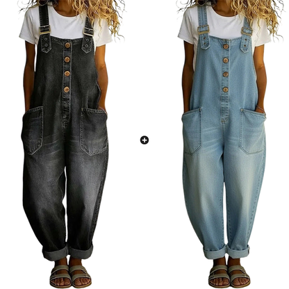 ⏰🔥LIMITED TIME 50% OFF! 👖 Women’s Casual Baggy Denim Overalls with Pockets – Comfortable, Trendy & Perfect for Everyday Outfits ✨💃