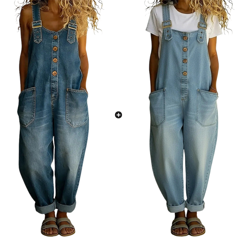 ⏰🔥LIMITED TIME 50% OFF! 👖 Women’s Casual Baggy Denim Overalls with Pockets – Comfortable, Trendy & Perfect for Everyday Outfits ✨💃