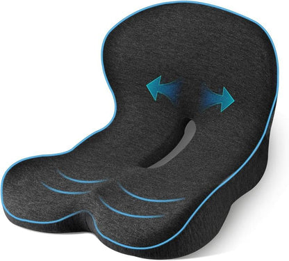 💎 50% OFF! 💎 Non-Slip Memory Foam Seat Cushion – Sciatica Relief, Breathable Mesh & Universal Fit for Car, Office & Wheelchair