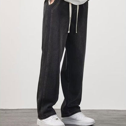 Men's Loose Straight Jeans👖（Free Belt ⏳）