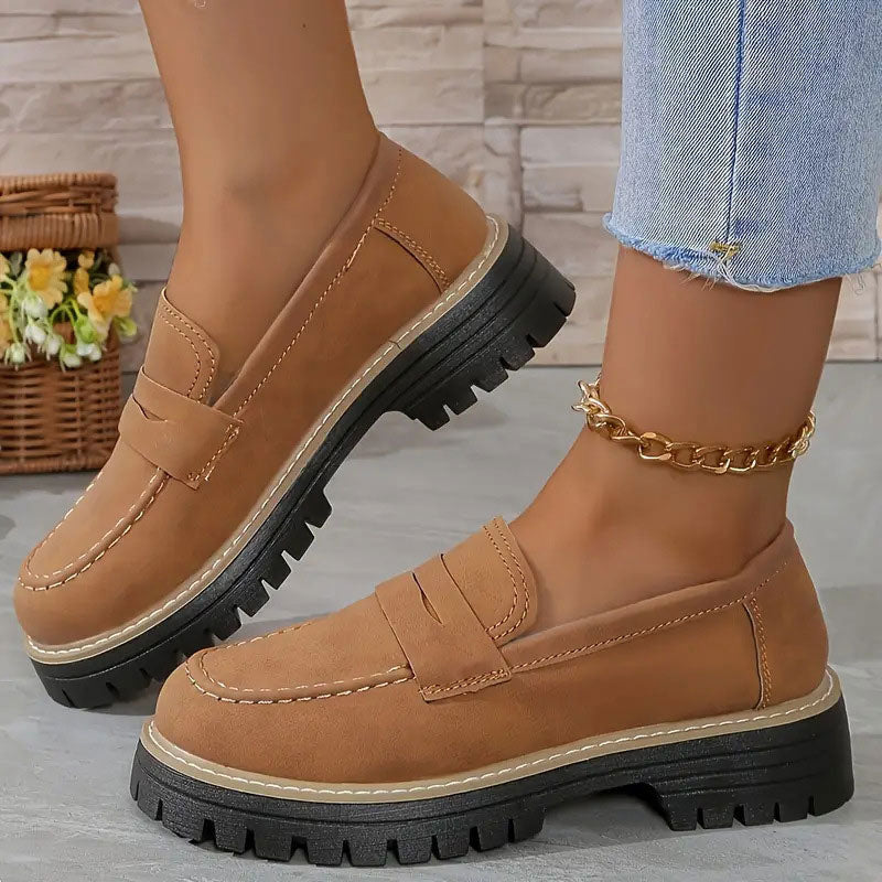 ⏳Factory offer last day - 53% discount 🎁Comfortable women's loafers with chunky heels and slip-on design