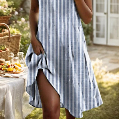 🥰2026 Hot Sale 50% OFF🥰Women's Stylish Printed Casual V-Neck Dress🌸 Effortless Summer Chic ☀️