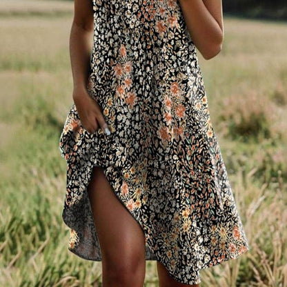 🥰2026 Hot Sale 50% OFF🥰Women's Stylish Printed Casual V-Neck Dress🌸 Effortless Summer Chic ☀️
