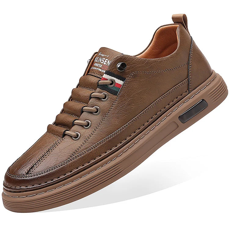 Italian handmade leather shoes, breathable casual shoes