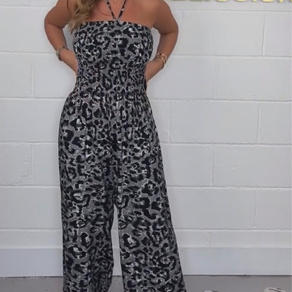 ⏳Last Day Sale 49% OFF🔥👖Women's Stylish Leopard Print Loose Jumpsuit