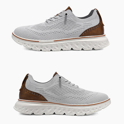 Men’s Breathable Lightweight Knit Patchwork Sneakers