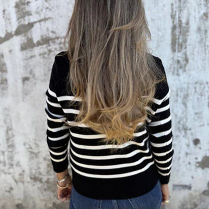 💥Hot Sale🔥Women's Striped Knit Sweater
