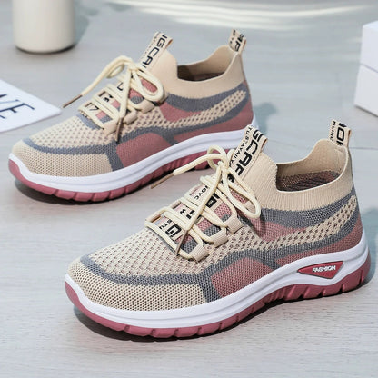 Casual lace-up running shoes for women