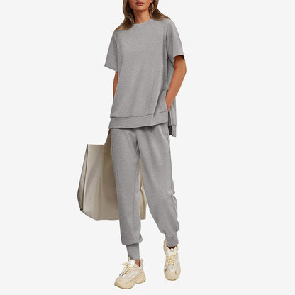 🔥49%  OFF Hat Sale🔥Women’s Casual Loose Fit Two-Piece T-Shirt & Pants Tracksuit Set