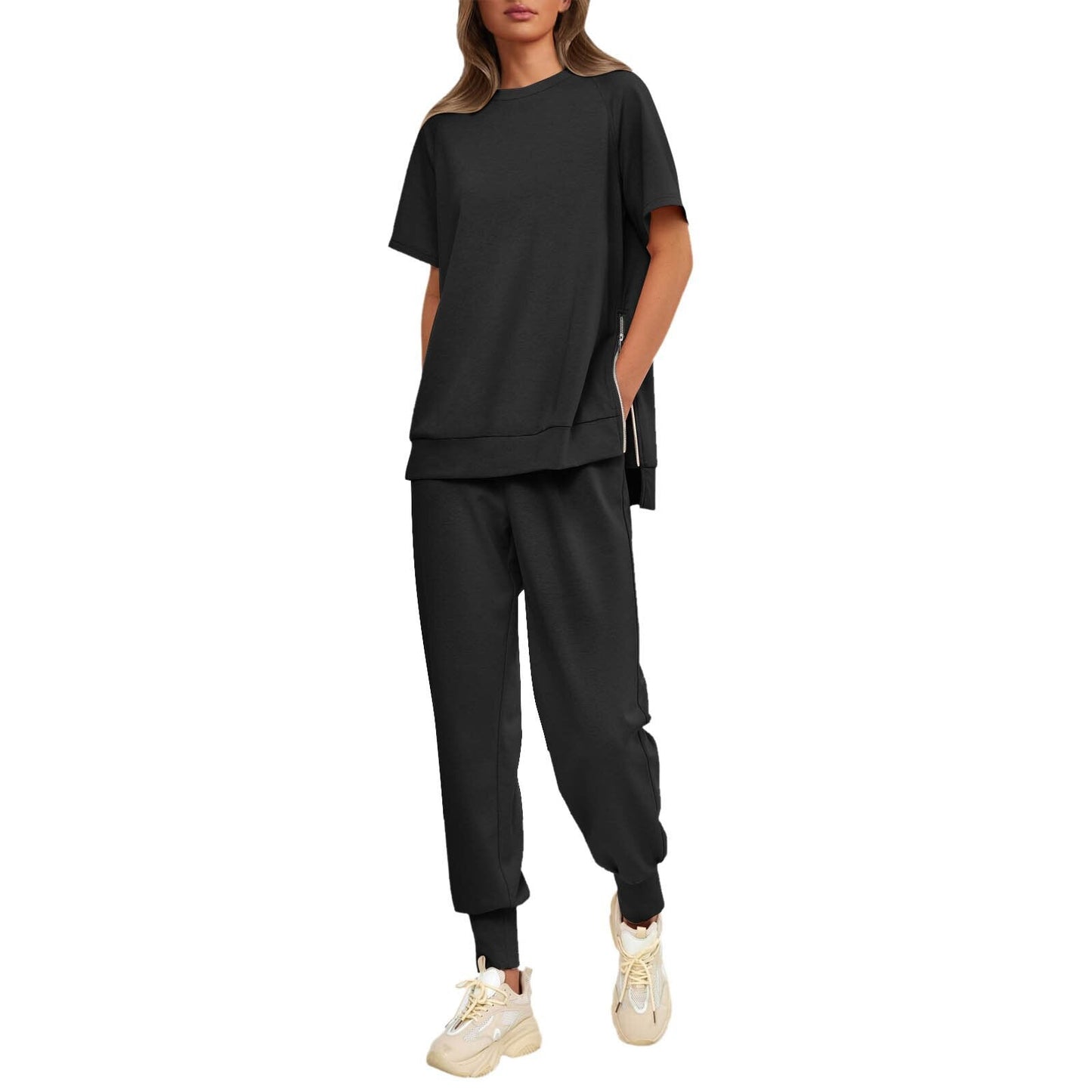 🔥49%  OFF Hat Sale🔥Women’s Casual Loose Fit Two-Piece T-Shirt & Pants Tracksuit Set