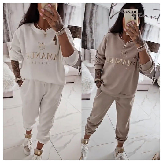 ⏳Limited time offer! ⏰Casual set for women, printed blouse and loose pants