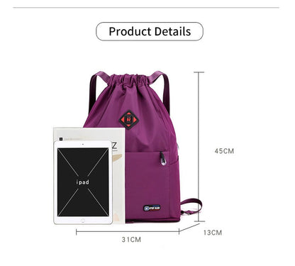 2026 New Large Capacity Foldable Drawstring Sports Backpack