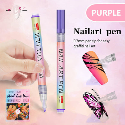 ✨12-color professional nail art pen set