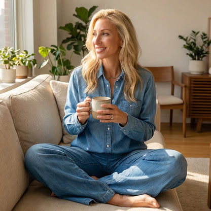 💙✨Women’s Faux Denim Pajama 2-Piece Set