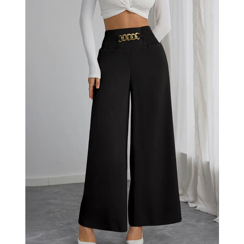 Women’s Stylish High-Waist Wide-Leg Pants