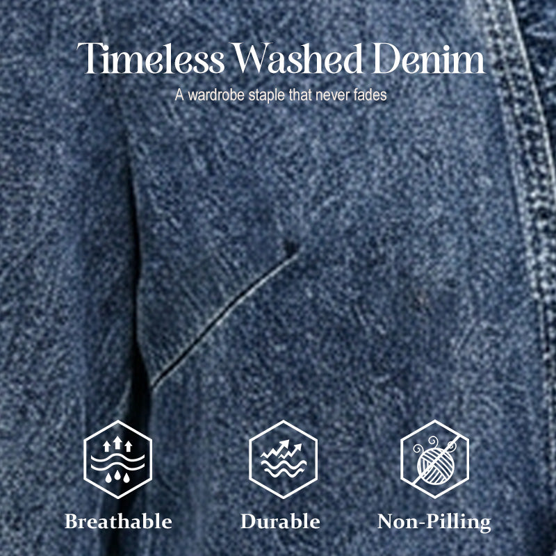 🧥  Women's Denim Jacket with Ruffles & Open Front – Lightweight & Feminine – Versatile & Chic 👗
