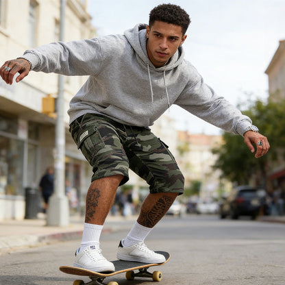 🩳 50% OFF NOW! ⚡ Men's Camo Cargo Shorts – Multi-Pocket, Adjustable & Breathable (2XS–3XL) 🏔️