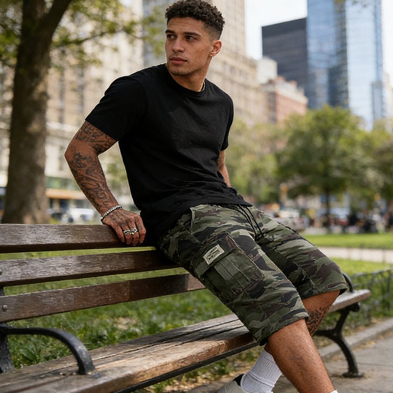 🩳 50% OFF NOW! ⚡ Men's Camo Cargo Shorts – Multi-Pocket, Adjustable & Breathable (2XS–3XL) 🏔️