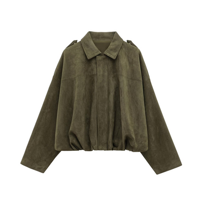 🧥 50% OFF NOW! ✨ Women's Suede-Like Cropped Bomber Jacket – Soft Fabric, Modern Silhouette & Versatile Style 👜