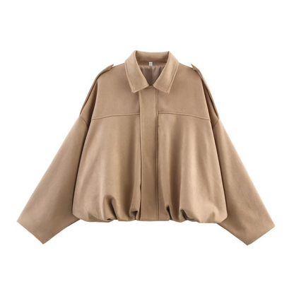🧥 50% OFF NOW! ✨ Women's Suede-Like Cropped Bomber Jacket – Soft Fabric, Modern Silhouette & Versatile Style 👜