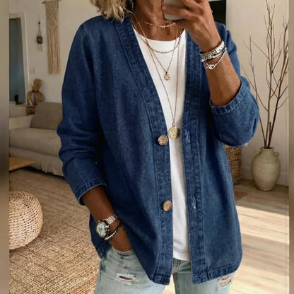 🎁New Arrival 50% OFF💥Women's Classic Button Front Denim Jacket🧥
