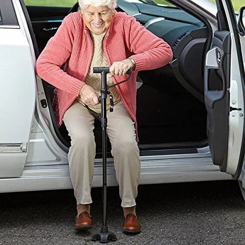🔥💥 Aluminum Alloy LED Light Anti-Skid Folding Walking Stick 💥👵