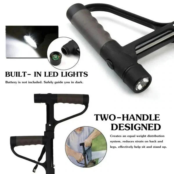 🔥💥 Aluminum Alloy LED Light Anti-Skid Folding Walking Stick 💥👵