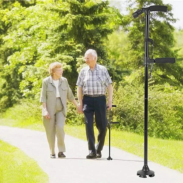 🔥💥 Aluminum Alloy LED Light Anti-Skid Folding Walking Stick 💥👵