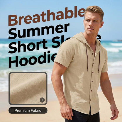 🔥2026 New Arrival ＆ Hot Sale ＆ 50％ Off🔥Men's Casual Short Sleeve Hoodie Shirt