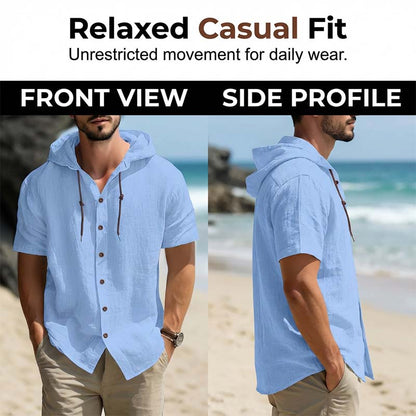 🔥2026 New Arrival ＆ Hot Sale ＆ 50％ Off🔥Men's Casual Short Sleeve Hoodie Shirt