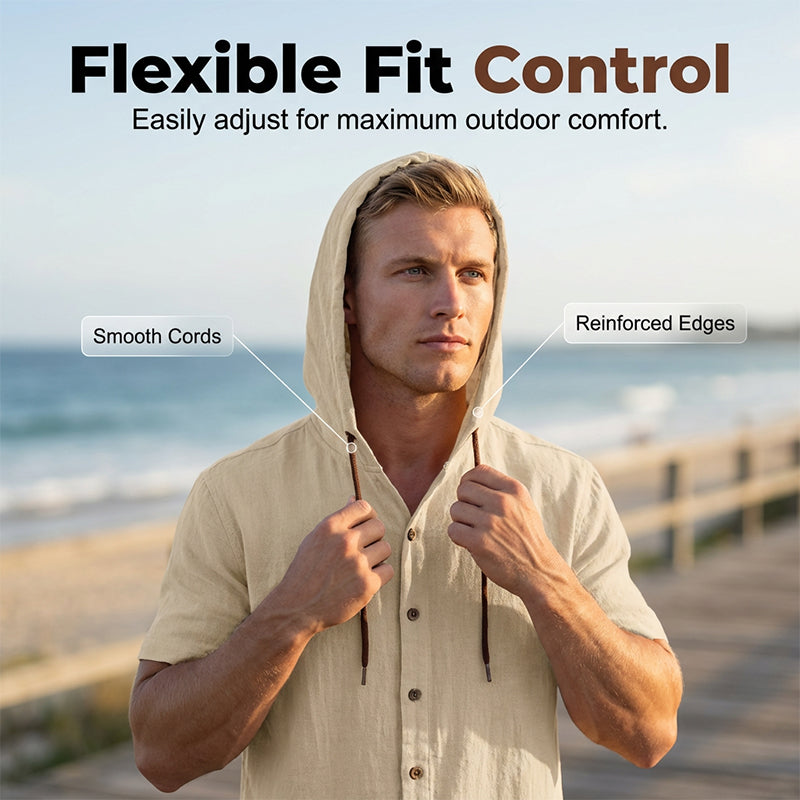🔥2026 New Arrival ＆ Hot Sale ＆ 50％ Off🔥Men's Casual Short Sleeve Hoodie Shirt