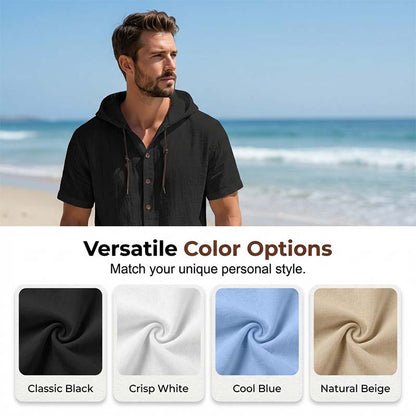 🔥2026 New Arrival ＆ Hot Sale ＆ 50％ Off🔥Men's Casual Short Sleeve Hoodie Shirt