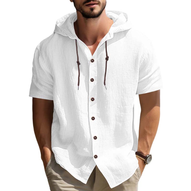 🔥2026 New Arrival ＆ Hot Sale ＆ 50％ Off🔥Men's Casual Short Sleeve Hoodie Shirt