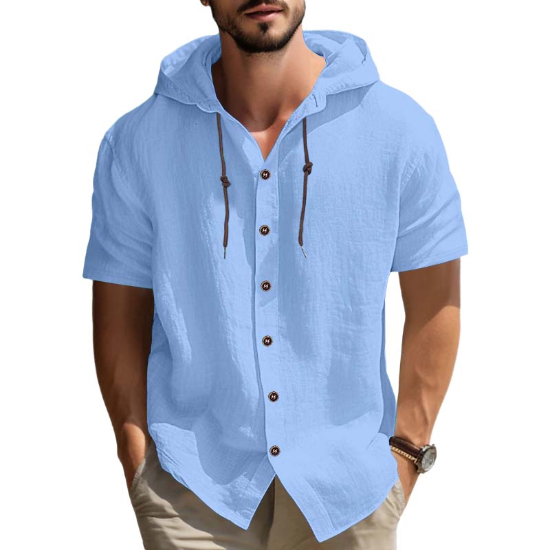 🔥2026 New Arrival ＆ Hot Sale ＆ 50％ Off🔥Men's Casual Short Sleeve Hoodie Shirt