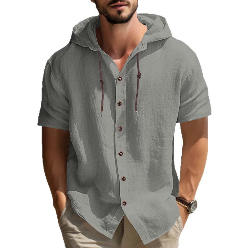 🔥2026 New Arrival ＆ Hot Sale ＆ 50％ Off🔥Men's Casual Short Sleeve Hoodie Shirt