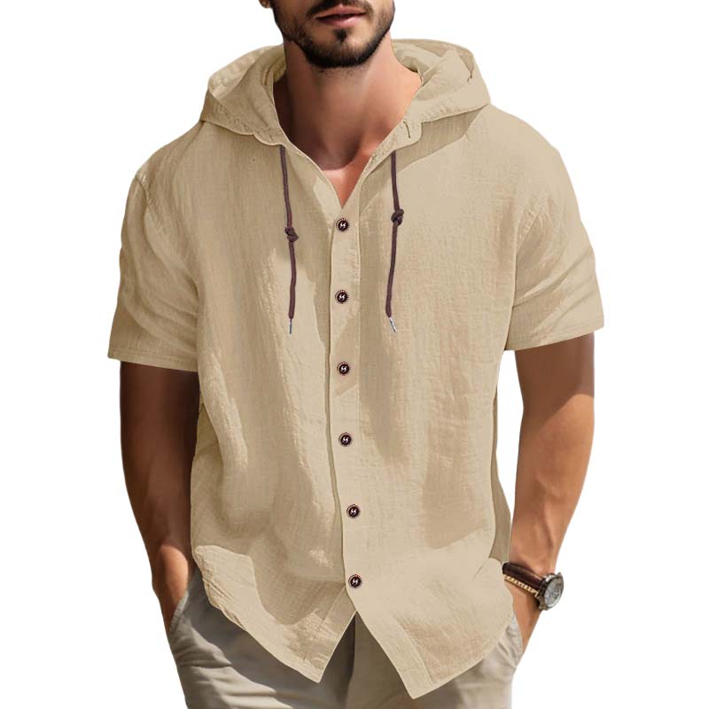 🔥2026 New Arrival ＆ Hot Sale ＆ 50％ Off🔥Men's Casual Short Sleeve Hoodie Shirt