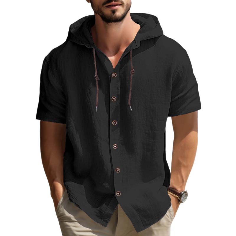 🔥2026 New Arrival ＆ Hot Sale ＆ 50％ Off🔥Men's Casual Short Sleeve Hoodie Shirt