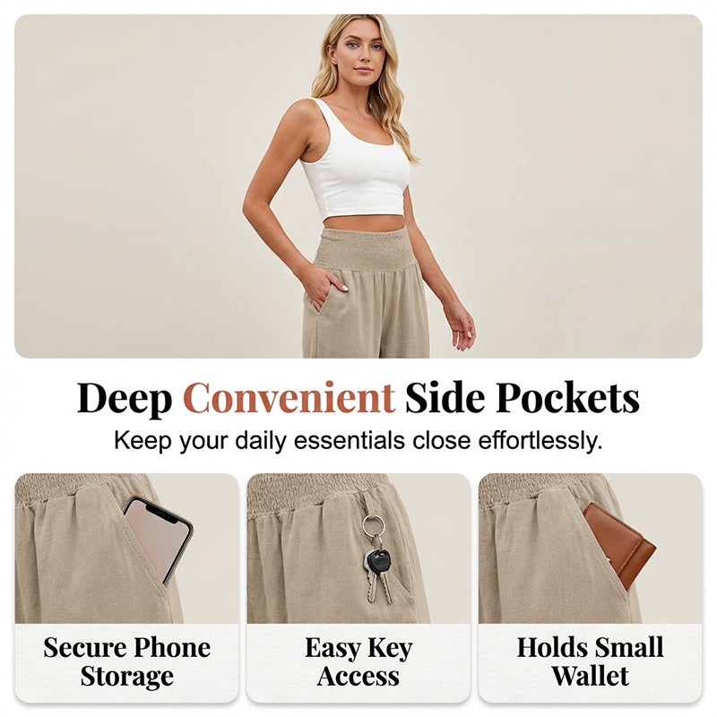 ⏰🔥LIMITED TIME 50% OFF! 🌿 Boho Style Ruffle Trim Lounge Pants for Women – Flowy, Comfortable & Perfect for Relaxed Chic Looks ✨💃