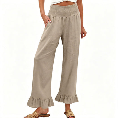 ⏰🔥LIMITED TIME 50% OFF! 🌿 Boho Style Ruffle Trim Lounge Pants for Women – Flowy, Comfortable & Perfect for Relaxed Chic Looks ✨💃