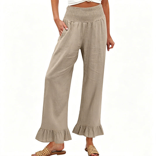 ⏰🔥LIMITED TIME 50% OFF! 🌿 Boho Style Ruffle Trim Lounge Pants for Women – Flowy, Comfortable & Perfect for Relaxed Chic Looks ✨💃