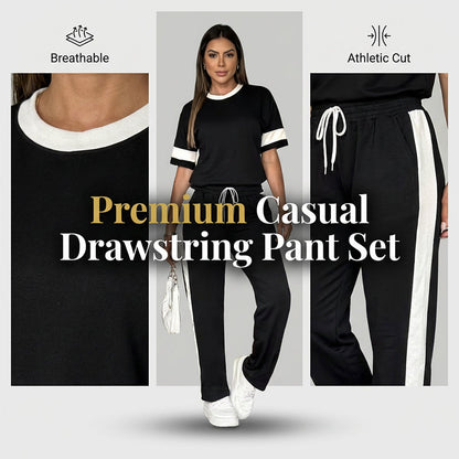 Women’s Comfortable Drawstring Waist Pant Set