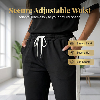 Women’s Comfortable Drawstring Waist Pant Set