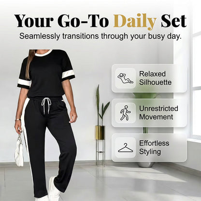 Women’s Comfortable Drawstring Waist Pant Set