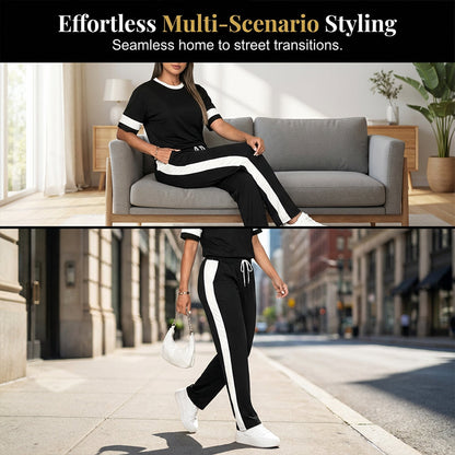 Women’s Comfortable Drawstring Waist Pant Set